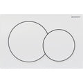 Geberit Alpha01 Round Dual Flush Plate - White - 115.035.11.1