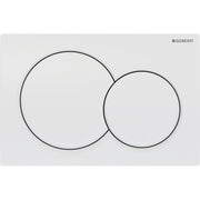 Geberit Alpha01 Round Dual Flush Plate - White - 115.035.11.1 by Geberit (Geberit-115.035.11.1)