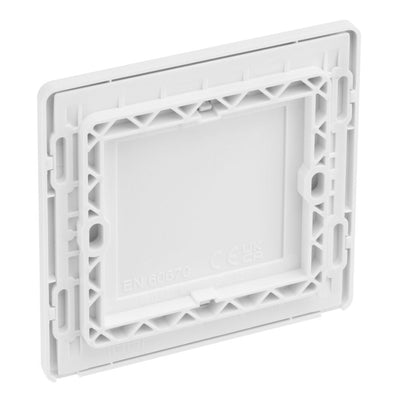 BG Evolve Brushed Steel Single Blank Plate PCDBS94W with 35mm Steel Back Box