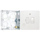 BG Evolve Pearlescent White 13A Switched Spur + Neon PCDCL52W with 25mm Steel Back Box