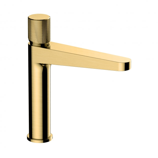 RAK Ceramics Amalfi Mid Height Basin Mixer - Brushed Gold - RAKAMA3016G