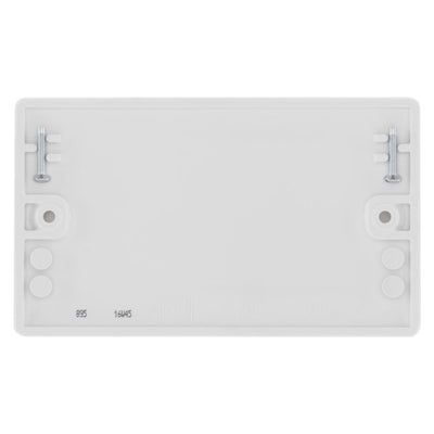 BG 895 Moulded Round Edge | White | 2 Gang Blank Plate
