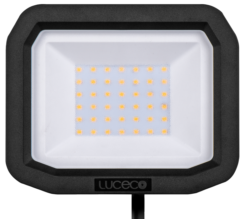 Luceco LFS30B150 Castra Black 30W 3150lm 5000K Slimline Guardian Floodlight