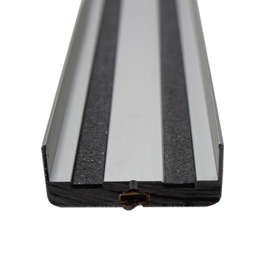 Intumescent Fire Rated Door Edge Guard - Satin Anodised Aluminium