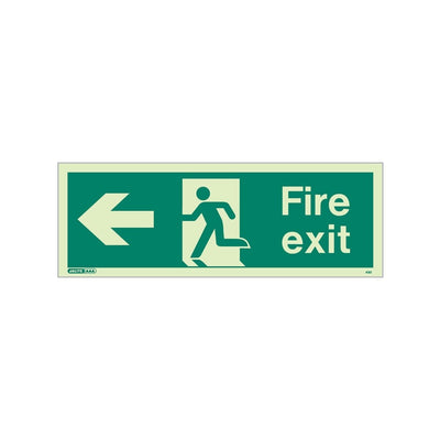 Extinguishers & Equipment: Fire Exit Signs from JALITE 120x340mm - Size T / Arrow Down by Jalite signs (Safelincs-JS437T)