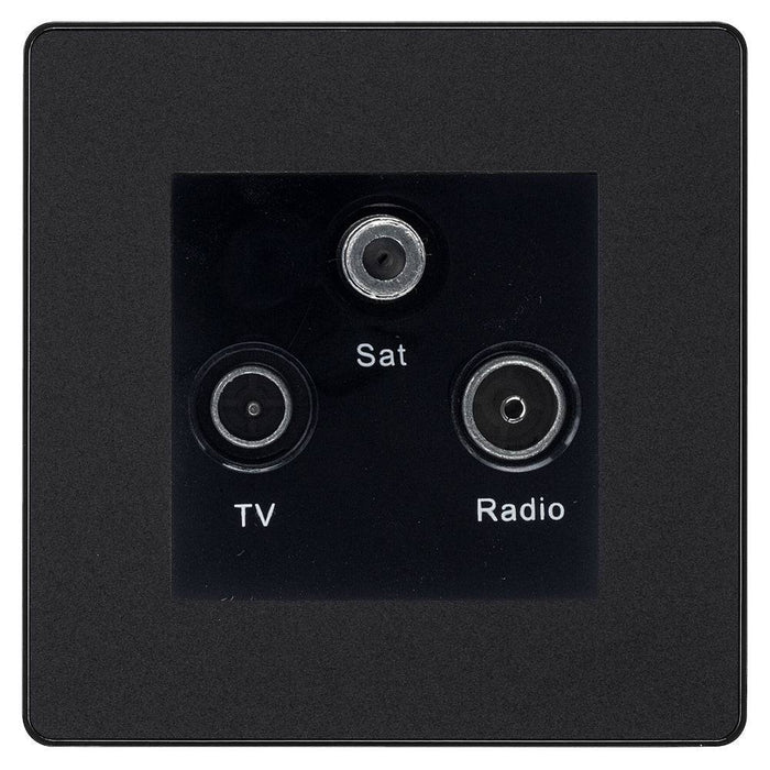 BG Evolve Matt Black TV/FM/SAT Socket PCDMBTRIB