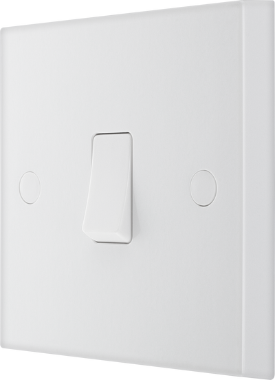 BG 913 Moulded Square Edge | White | 1 Gang 10AX Intermediate Plate Switch by British General (BG-913)