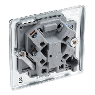 BG Nexus Polished Chrome 13A Unswitched Fused Connection Unit NPC54 with 35mm Steel Back Box