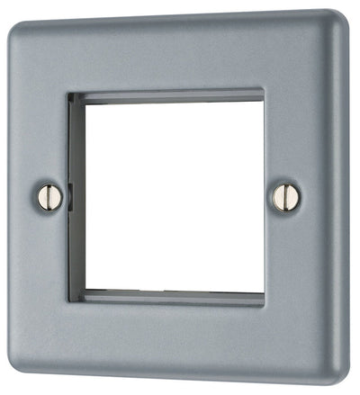 BG MC5EMS2 Metal Clad | 2 Module Square Euro Module Front Plate by British General (BG-MC5EMS2)