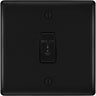 BG Nexus Metal Matt Black 2 Way Single Pole Emergency Key Switch NFB12EL by British General (BG-NEXUS-MB-1GANG-2Way-EMG-LTG-TEST)
