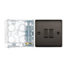 BG Nexus Metal Black Nickel 20A 16AX 2 Way Double Light Switch NBN42 with 35mm Steel Back Box