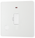 PCDCL54W Front - This Evolve pearlescent white 13A fused and unswitched connection unit from British General provides an outlet from the mains containing the fuse, ideal for spur circuits and hardwired appliances.