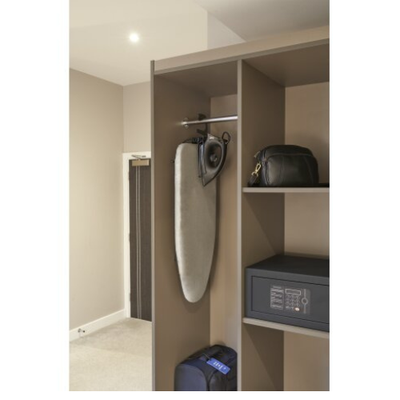 Corby Table Top Ironing Centre in Light Grey with 1200W Black Dry Iron - UK Plug