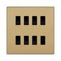 BG Evolve Satin Brass 7 Gang Intermediate Custom Grid Light Switch with Back Box Included