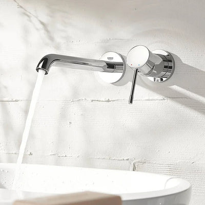 Grohe ESSENCE New 2 Tap Hole; Basin Mixer Tap; M-Size; Wall Mounted; Trim Set Only; Chrome - 19408001 by Grohe (Grohe-19408001)