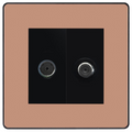 BG Evolve Polished Copper TV & Satellite Socket PCDCPTVSATB