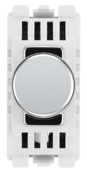 BG RPCDLT Nexus Grid Polished Chrome 2 Way 150W Trailing Edge Dimmer Module by British General (BG-RPCDLT-Shopify-SA_1)