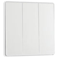 BG Evolve Pearlescent White 3 Gang 2-Way 20A Edge to Edge Rocker Light Switch | PCDCL43EW