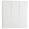 BG Evolve Pearlescent White 3 Gang 2-Way 20A Edge to Edge Rocker Light Switch | PCDCL43EW by British General (BG-PCDCL43EW)