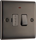 BG NBN52 Nexus Metal Black Nickel 13A Neon Switched Fused Spur Unit