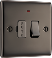 BG NBN52 Nexus Metal Black Nickel 13A Neon Switched Fused Spur Unit by British General (BG-NBN52-Shopify-SA_1)