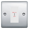 BG Nexus Metal Polished Chrome 20AX 2 Way Emergency Lighting Test Key Switch - White Insert