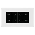 BG Nexus White Moulded Quad Secondary Touch Dimmer Switch - Black Insert