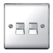 BG NPCBTS2 Nexus Metal Polished Chrome 2 Gang Slave Telephone Socket by British General (BG-NPCBTS2-Shopify-SA_1)