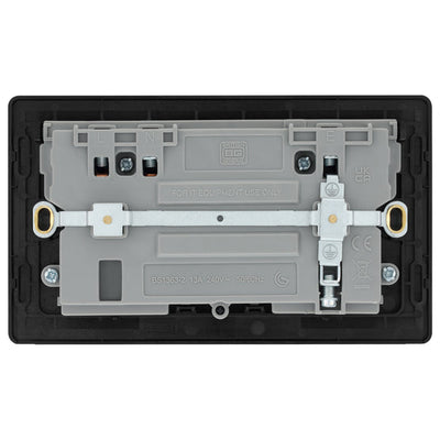 BG Evolve Matt Black PCDMB22UAC22B USB Double Socket 22W Type A & C USB by British General (BG-PCDMB22UAC22B)