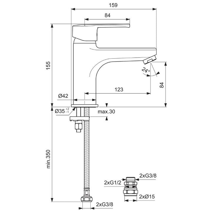 Ideal Standard Calista One Tap Hole Bath Tap - B2137AA