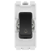 BG Evolve Black RRBELLPCDB 20 Amp Double Pole Appliance Grid Switch Labelled Bell Symbol by British General (BG-RRBELLPCDB+RPCDB30)
