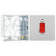 BG Evolve Brushed Steel 45A DP Single Plate + Neon PCDBS74W with 35mm Steel Back Box
