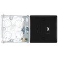 BG Nexus Metal Matt Black 13A Unswitched Spur + Cable Outlet NFB55 with 25mm Steel Back Box
