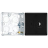 BG Nexus Metal Matt Black 13A Unswitched Spur + Cable Outlet NFB55 with 25mm Steel Back Box by British General (BG-NFB55+HGS02)
