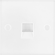 BG 9BTSI/1 Moulded Square Edge | White | 1 Gang IDC Terminal Secondary Telephone Socket by British General (BG-9BTSI/1)