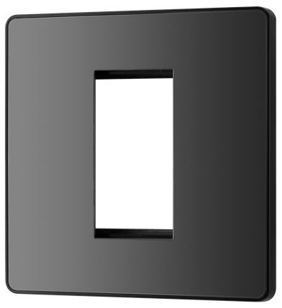 Switches: BG Evolve Black Chrome Screwless Switches & Sockets Black Inserts Full Range PCDBC12B - Single Light Switch 20A by British General (BG-EVOLVE-BLACK-CHROME-PCDBC12B)