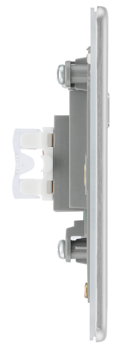 FBSRJ451 Side - This RJ45 ethernet socket from British General uses an IDC terminal connection and is ideal for home and office providing a networking outlet with ID window for identification. 