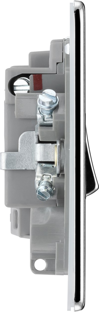BG Electrical FPC50 Nexus Screwless Flat-Plate Switched Fused Connection Spur Unit Polished Chrome 13A