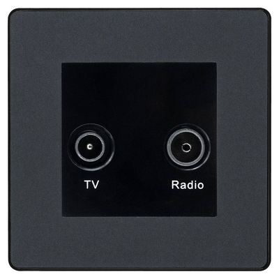 BG Evolve Matt Grey TV & FM Socket PCDMGTVFMB by BG Evolve (BG-PCDMGTVFMB)