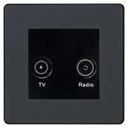 BG Evolve Matt Grey TV & FM Socket PCDMGTVFMB by BG Evolve (BG-PCDMGTVFMB)