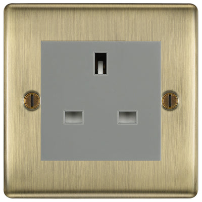 BG Nexus Antique Brass 13A Unswitched Socket NABUSSG by British General (BG-NABUSSG)