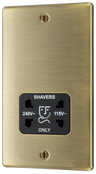BG NAB20B Nexus Metal Antique Brass 115-230V Dual Voltage Shaver Socket by British General (BG-NAB20B-Shopify-SA_1)