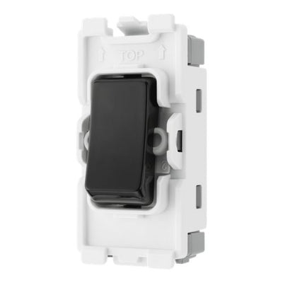 BG RPCDB30 Evolve Grid Black 20A 20AX 2 Way 2 Pole Switch Module by British General
