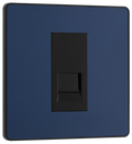 BG PCDDBBTS1B Matt Blue Evolve 1 Gang Secondary Telephone Outlet - Black Insert