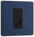PCDDBBTS1B Front - This Evolve Matt Blue Secondary telephone socket from British General uses a screw terminal connection, and should be used for an additional telephone point which feeds from the master telephone socket.