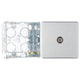 BG Screwless Brushed Steel Single Co-Axial Socket FBS60 with 35mm Steel Back Box