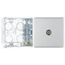 BG Screwless Brushed Steel Single Co-Axial Socket FBS60 with 35mm Steel Back Box