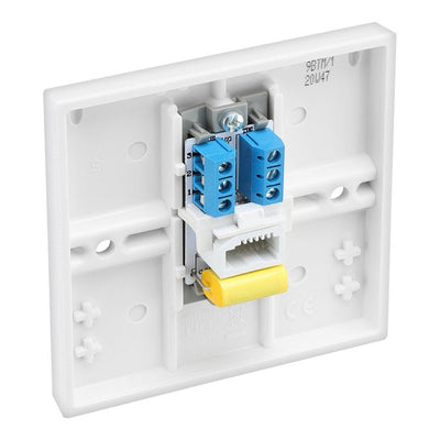 BG 9BTM/1 Moulded Square Edge | White | 1 Gang Screw Terminal Master Telephone Socket by British General (BG-9BTM/1)