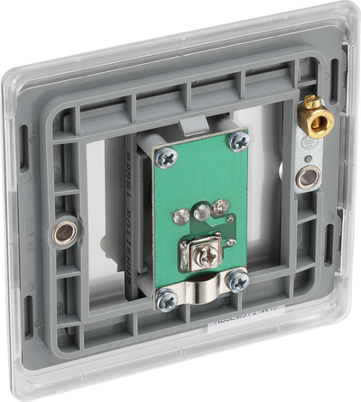 BG NBS62 Nexus Isolated co-axial,1 gang Brushed Steel Satellite Socket Outlets