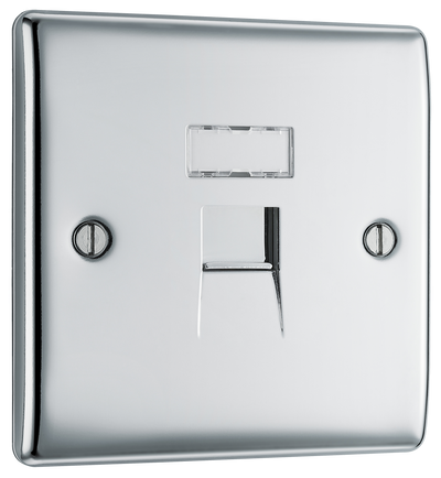 BG NPCRJ451 Nexus Metal Polished Chrome 1 Gang RJ45 Data Outlet by British General (BG-NPCRJ451-Shopify-SA_1)